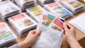 チラシのアソートセット作業